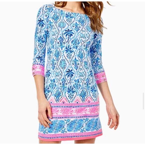 Lilly Pulitzer Dresses & Skirts - LILLY PULITIZER Sophie Resort White Isle Of Tile UPF 50+ Shift Dress Sz S